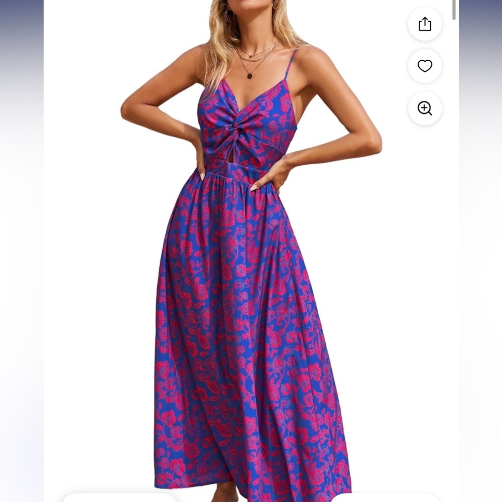 Cupshe Vibrant Pink and Purple Maxi Dress